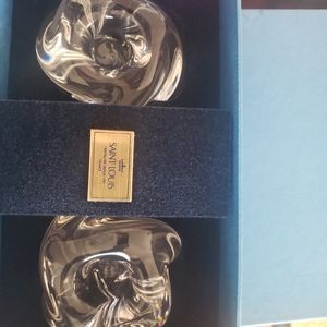 Saint Louis Crystal Candle Holders. Veronique.